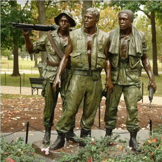 Vietnam Veterans three servicemen statue