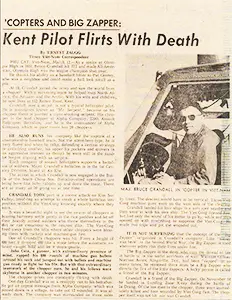 Kent Pilot Flirts with Death