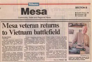 Bruce Crandall article Mesa veteran returns to Vietnam battlefield